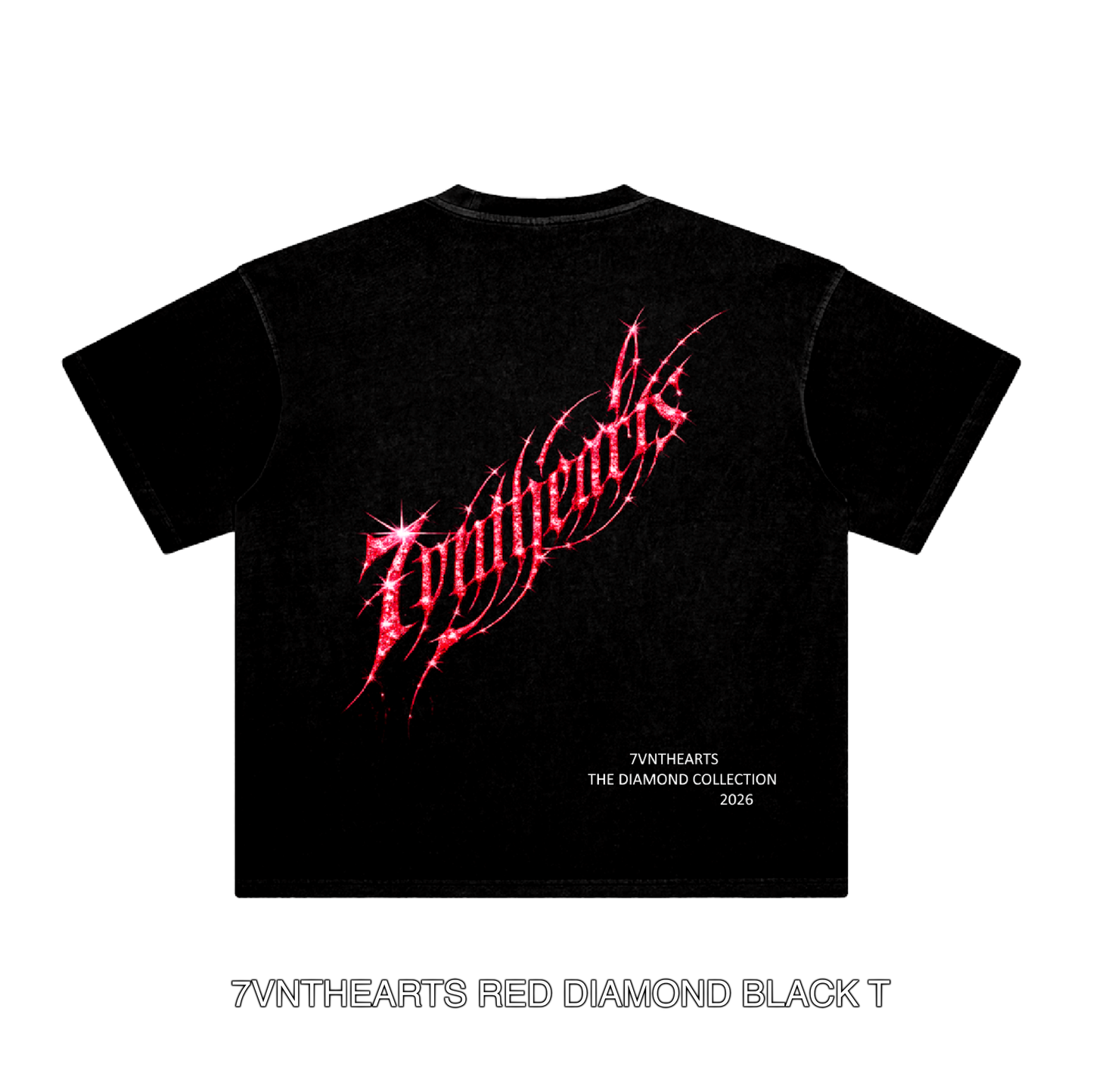 7VNTHEARTS RED DIAMOND BLACK T