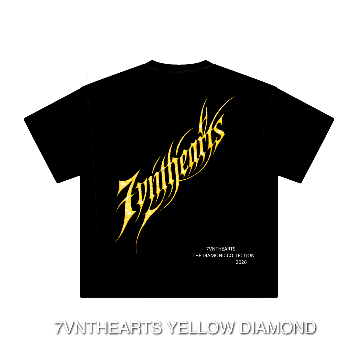 7VNTHEARTS YELLOW DIAMOND BLACK T